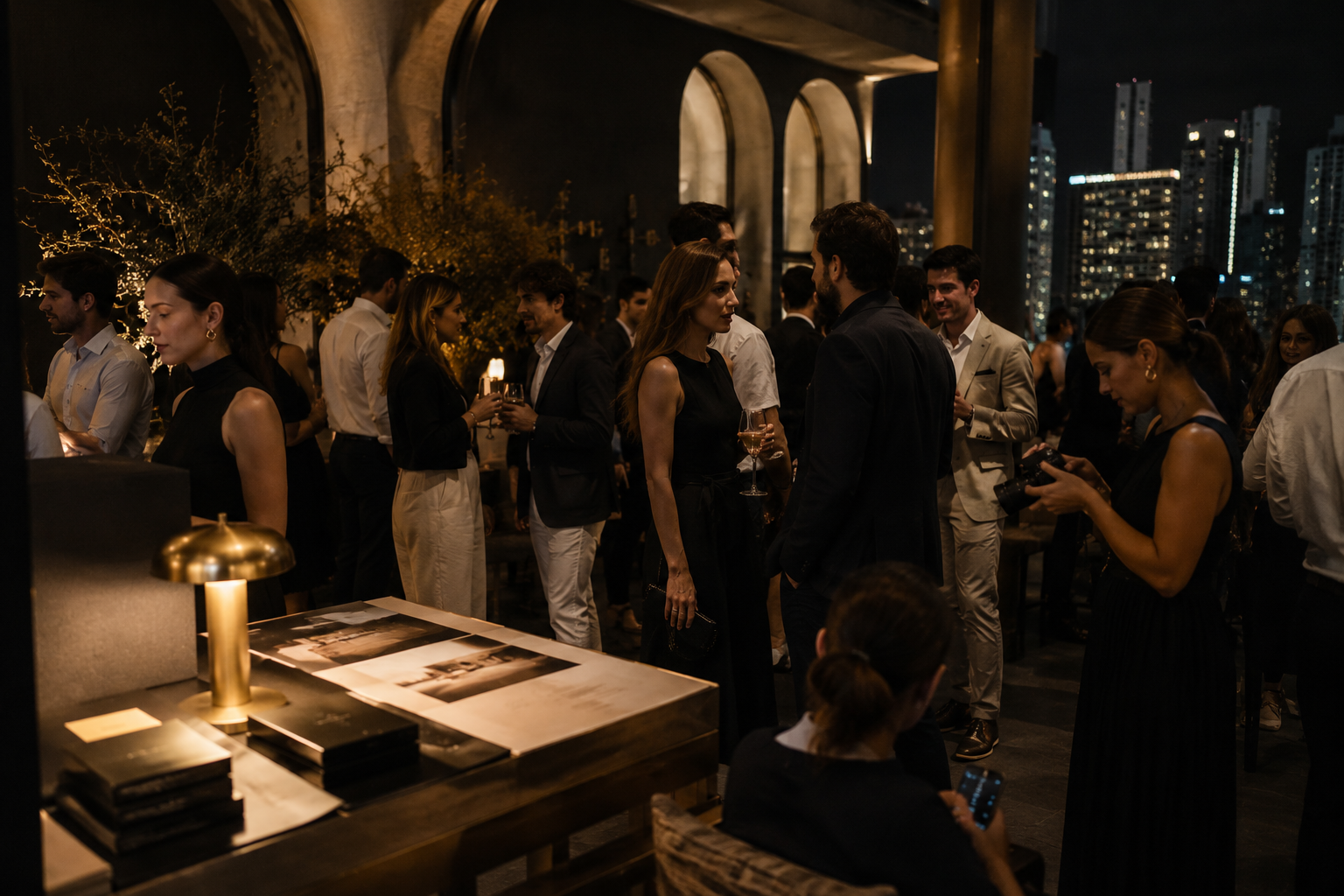 Launch event with promotional talent